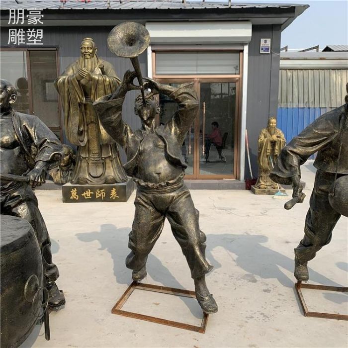 扭秧歌雕塑工艺生产 公共实景观赏型 制作制造民俗人物