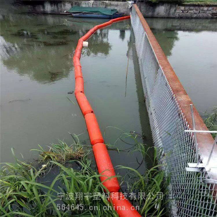 湖泊拦污塑料围栏 活动式PE材质一体式浮筒