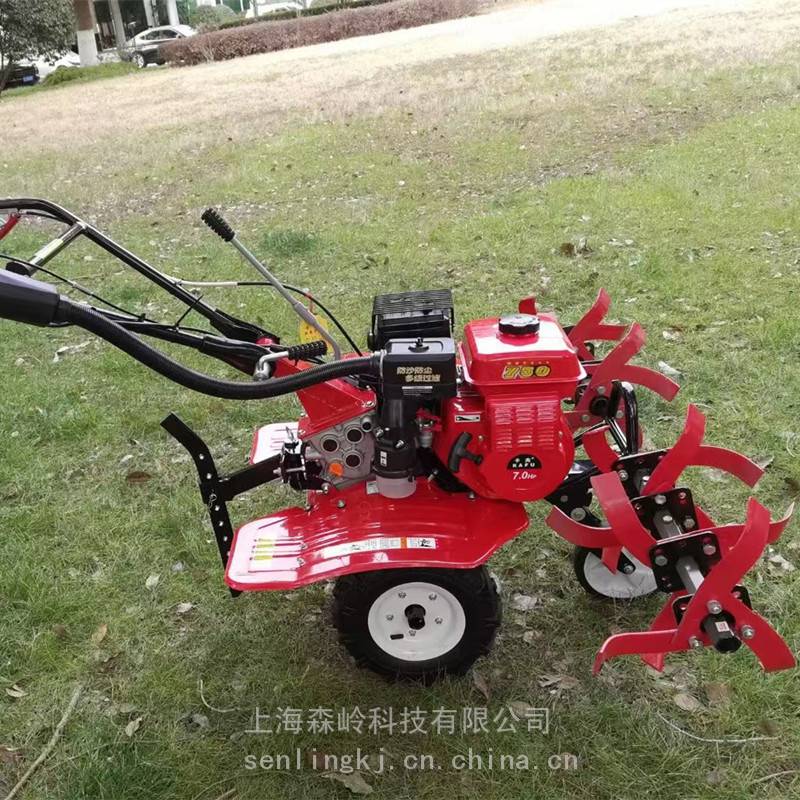 卡夫750农用微耕机大棚翻土小型耕种大马力旋耕机汽油手扶耕地机
