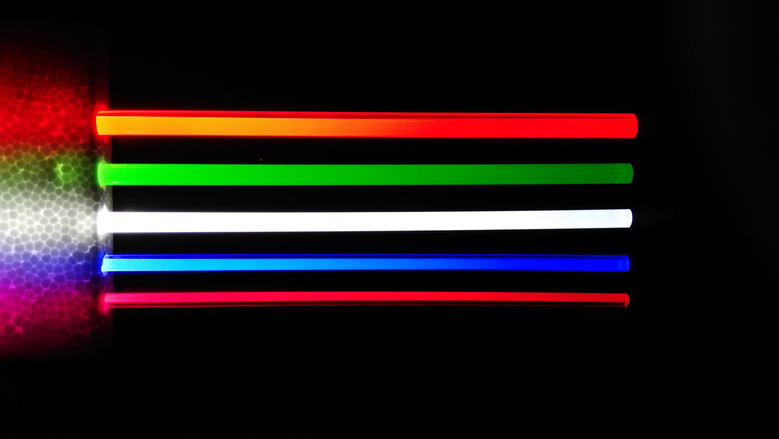 白边导光条 亚克力通体导光条 弥散条 白线导光条