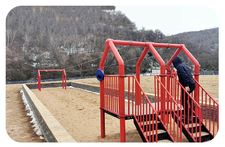 无动力网红滑索 儿童健身溜索 户外景区乐园小型滑索