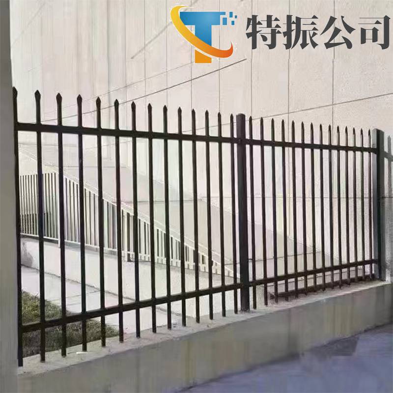 蓝色锌钢护栏 可以定制特殊规格 围栏3米宽