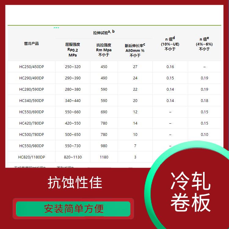 冷轧卷板B400/780DP 性能稳定 机械强度高