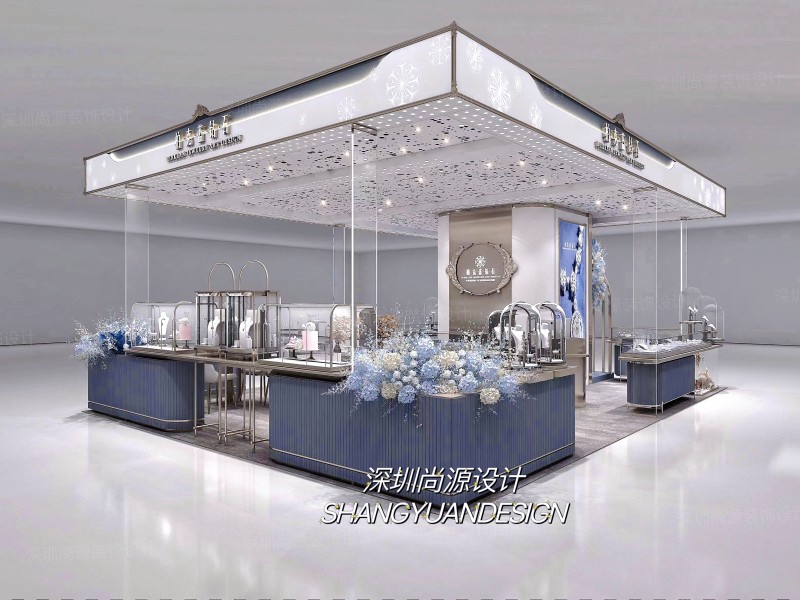 深圳中岛45²m珠宝店设计，打造浪漫空间|尚源