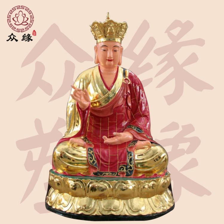庄严雕像娑婆三圣佛像 如来佛地藏王观音菩萨贴金2米佛像