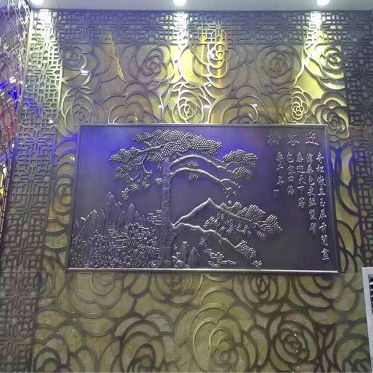 湛江潮流铜板雕花壁画厂家