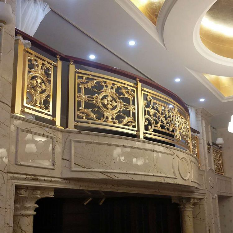 惠州家装中式铜艺雕花栏杆安装