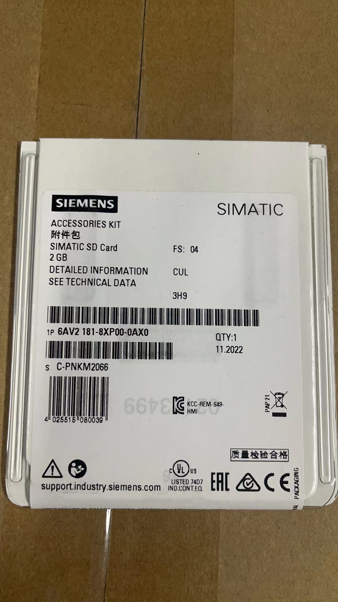 西门子SD储存卡6AV2181-8XP00-0AX0现货原装官方质保