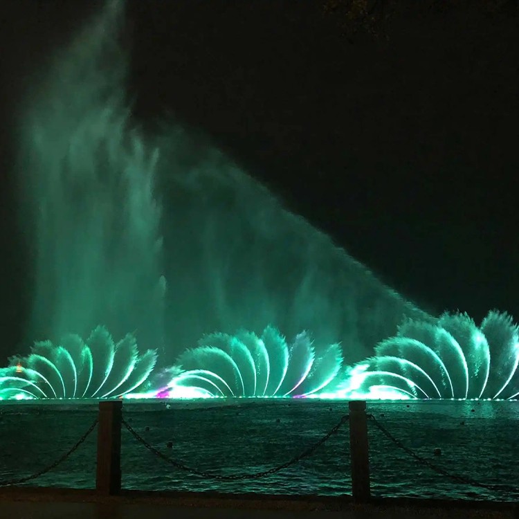 重庆江北音乐喷泉工程安装-博驰环境公司,湖面音乐喷泉