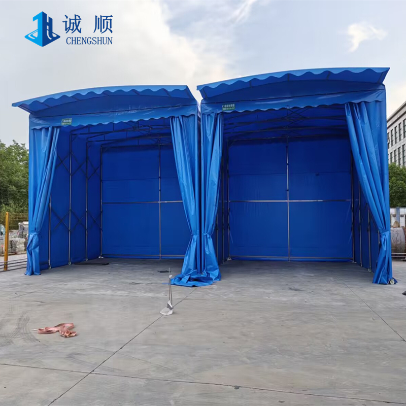 河南三门峡定制空地活动推拉棚移动伸缩仓储大篷篮球场电动遮阳蓬厂家定做