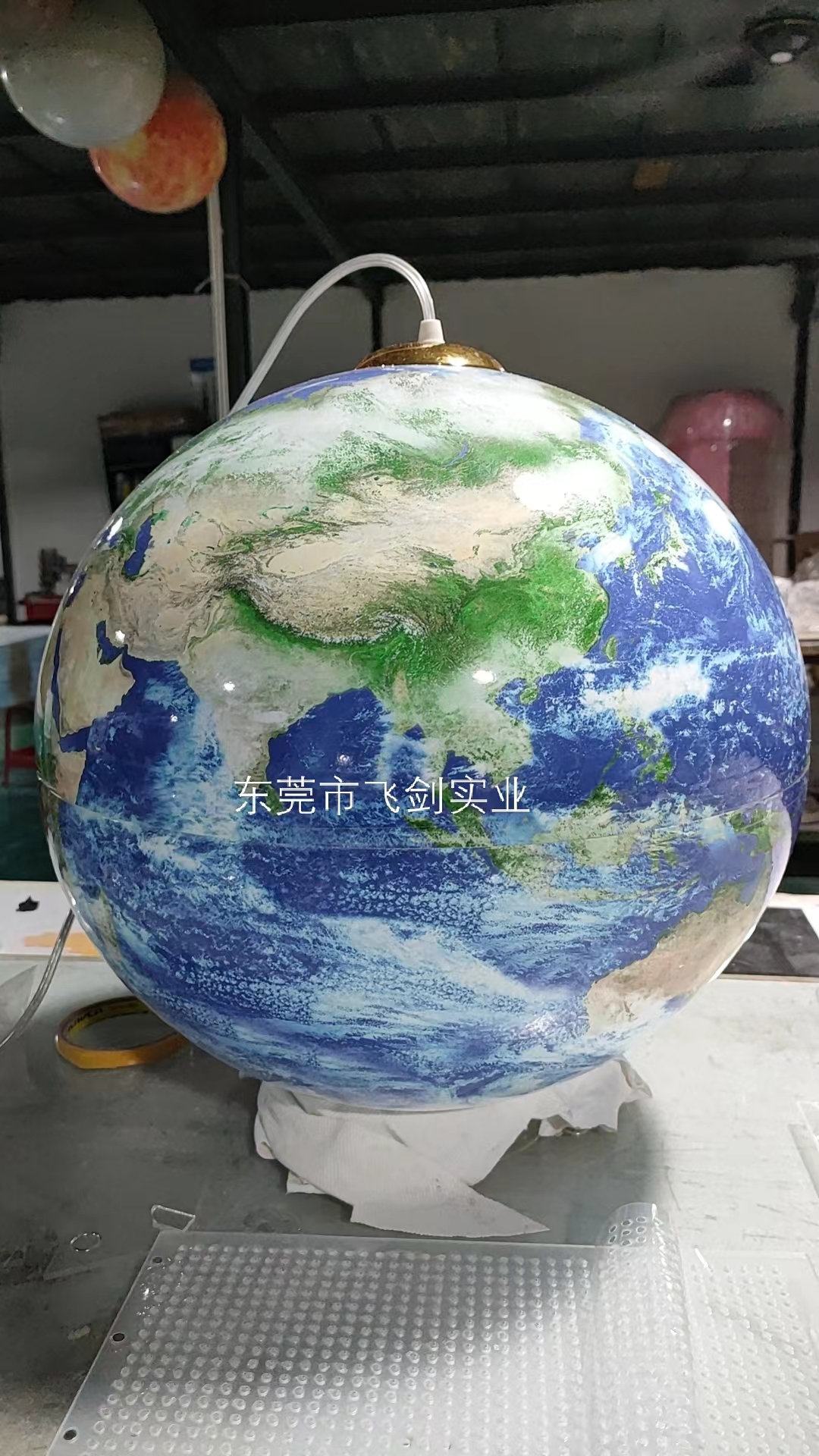 飞剑亚克力透明高清地球发光星球模型 教学展示道具