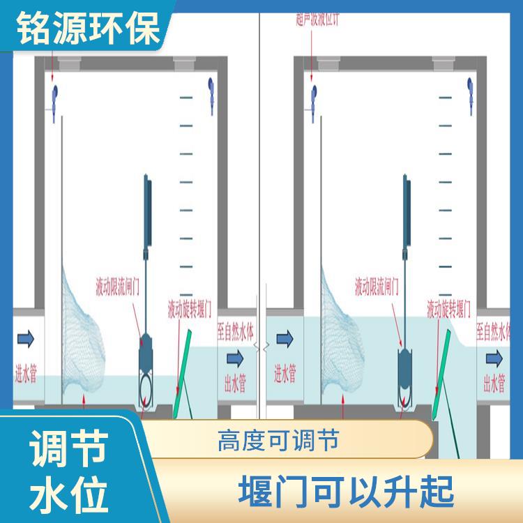 旋转式调节堰门调节水位 耐用性强 调节水流速度