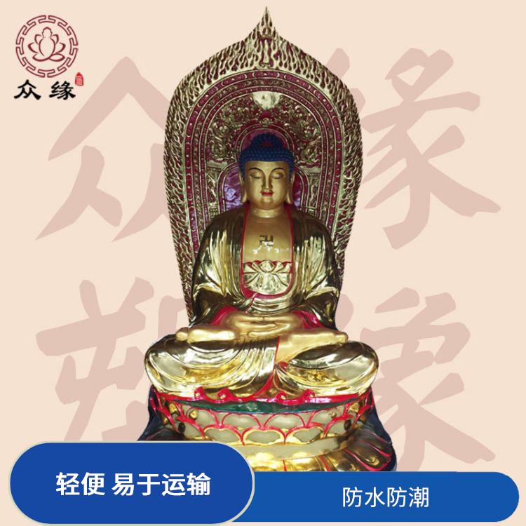 甘肃阿弥陀佛像图片 造型优美 由树脂材料制成的