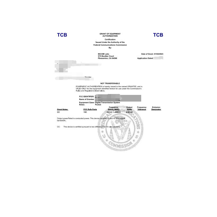 FCC认证申请所需要的申请材料 FCC认证机构