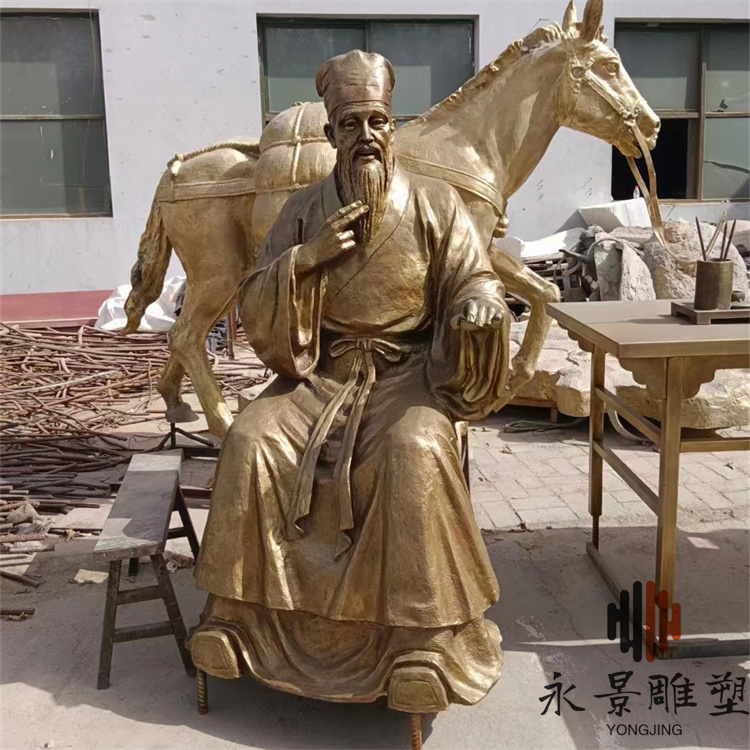 中医号脉人物雕塑 中医文化主题铜雕摆件