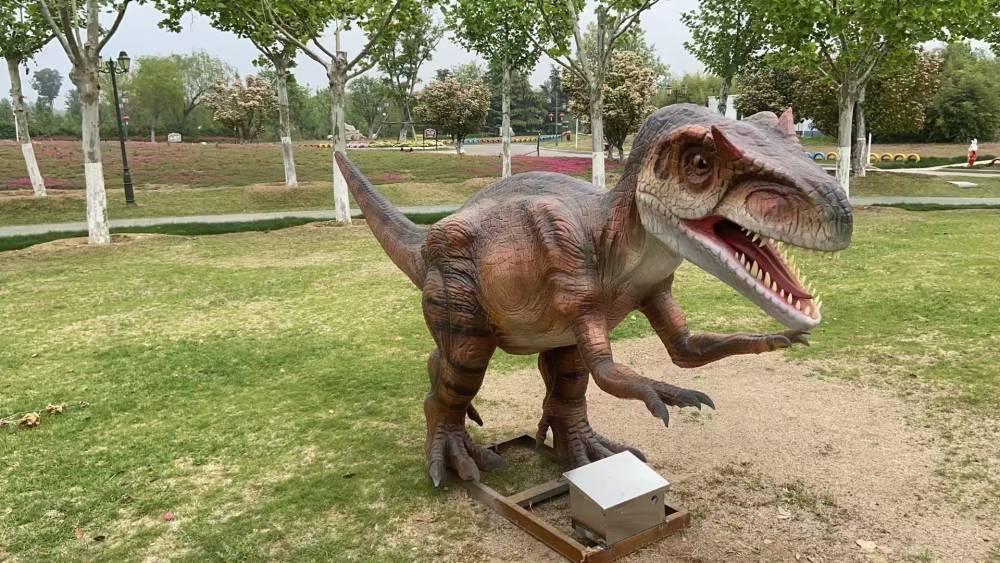 户外仿真摆件 景区公园大型仿真恐龙模型定制出售