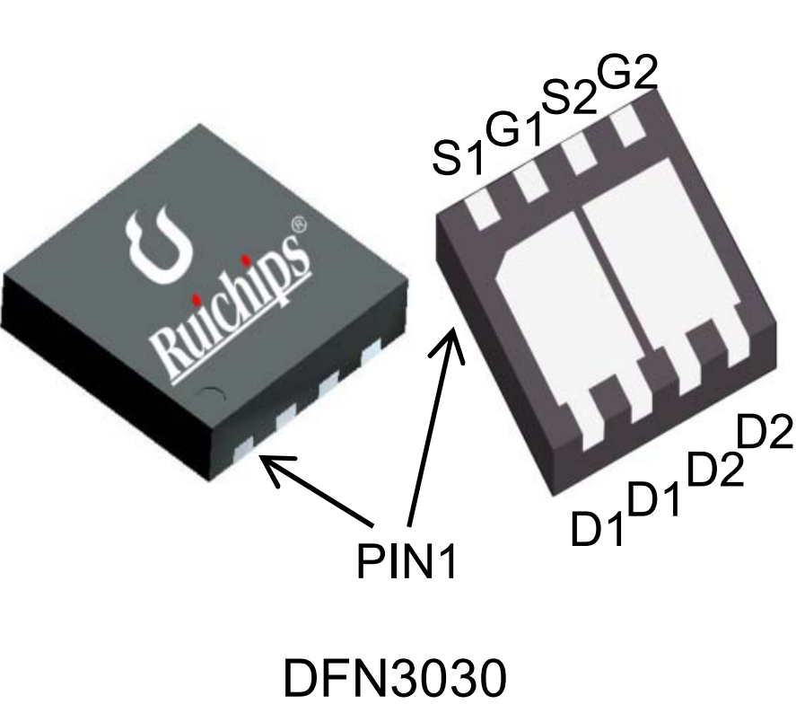 锐骏RUH30J51M双对称N沟道MOS