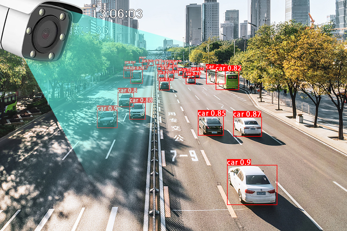 AI车辆占道车流人流统计摄像机