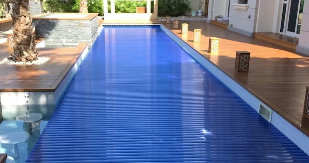 游泳池自动盖板PC浮条泳池盖电动游泳池盖