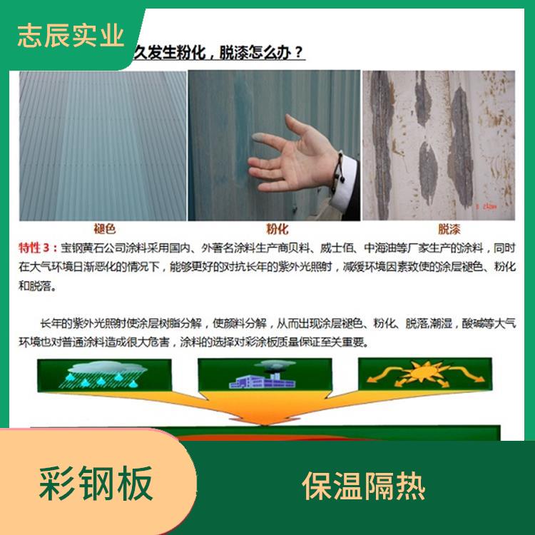 宝钢分厂彩钢 安装方便 整体刚性好