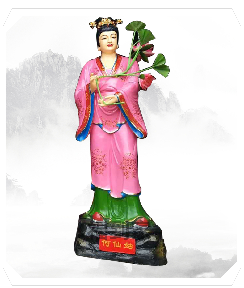 何仙姑神像1.3米 八仙过海神像 韩湘子神像 曹国舅神像 树脂神像 佛像批发