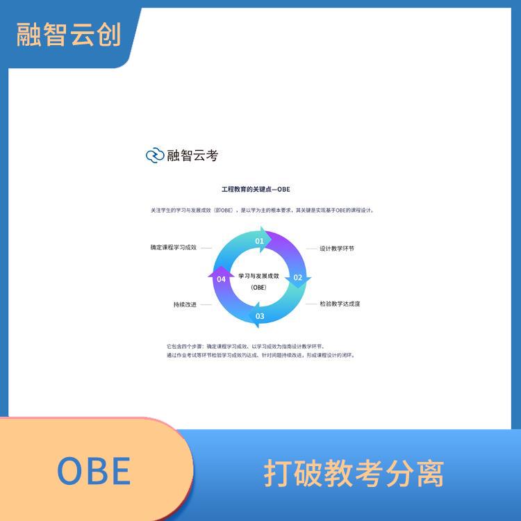 OBE教学综合平台 注重学生的学习结果 强调合作与交流