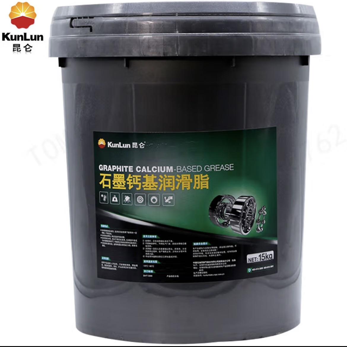 中国石油 昆仑石墨钙基润滑脂 15kg 抗水性能好 SH/T0369-92 原装