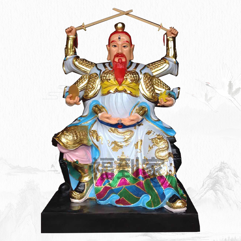 火神汉族民间信仰和传说 彩绘火德星君神像塑像图片大全