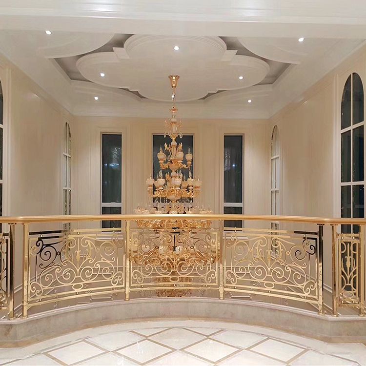 丽 水套间室内/阁楼楼梯设计铜雕花栏杆 业主一致赞扬