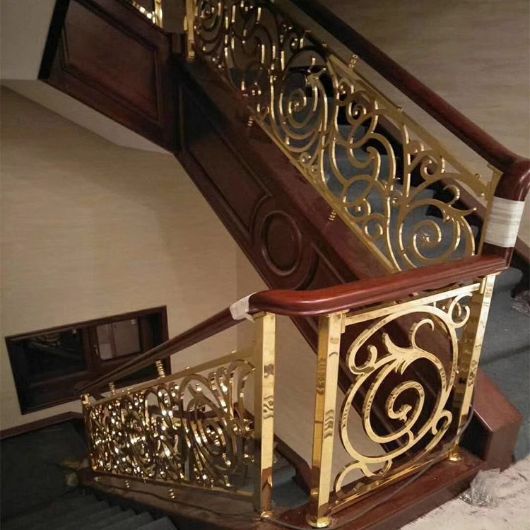 福 州溢升在线为您服务 别墅家用订做铝艺楼梯扶手