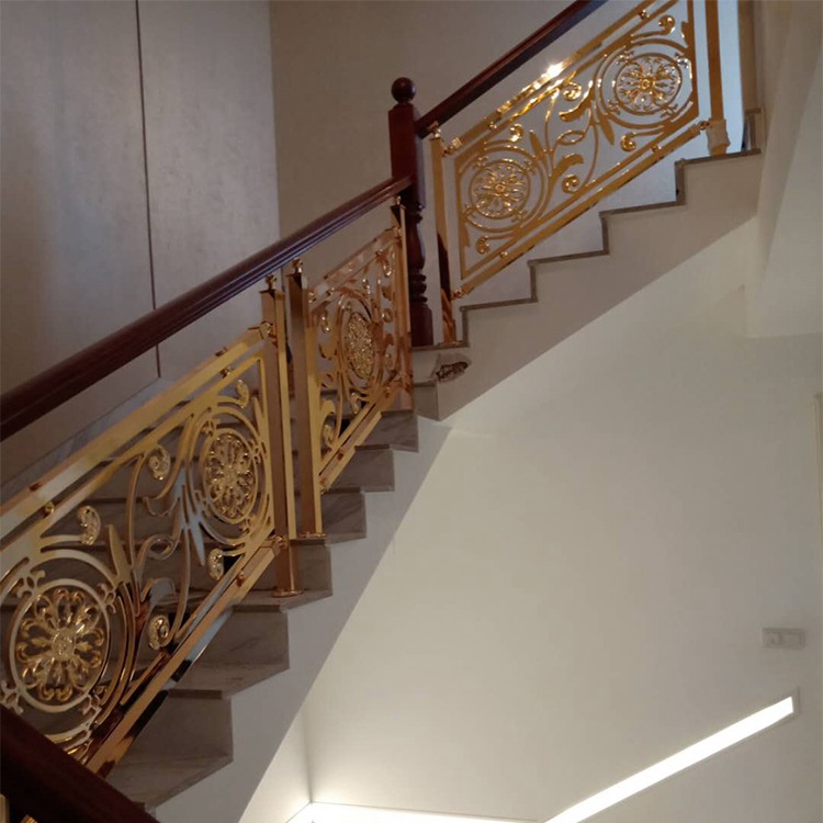 福 州溢升在线为您服务 别墅家用订做铝艺楼梯扶手