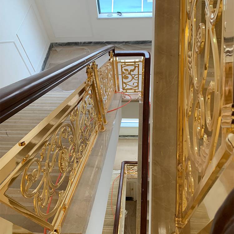 长 兴欧式复古设计拉丝青古铜楼梯护栏 传统风格