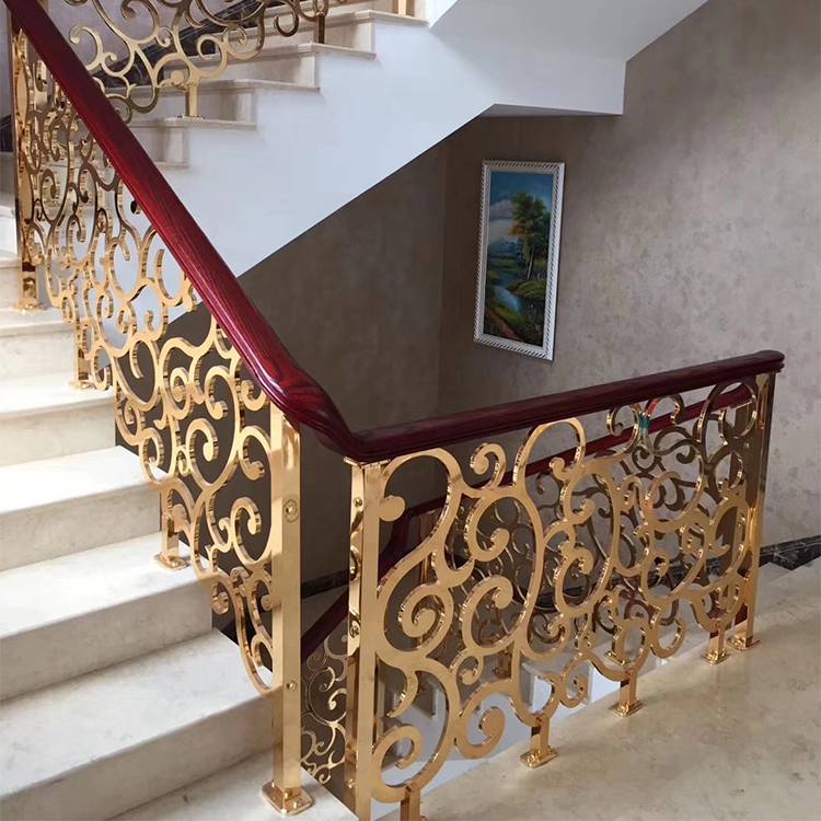厂家定制铜楼梯护栏扶手 一种豪华性感的美