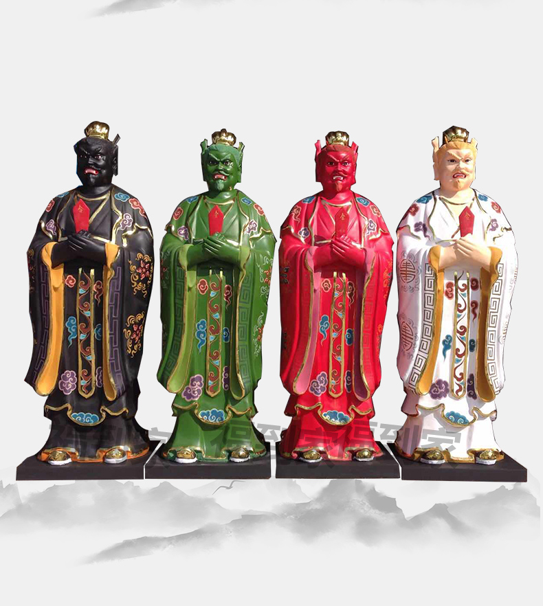 树脂四海龙王神像1.8米 寺庙供奉大型龙王爷像 雷公电母像 厂家定制