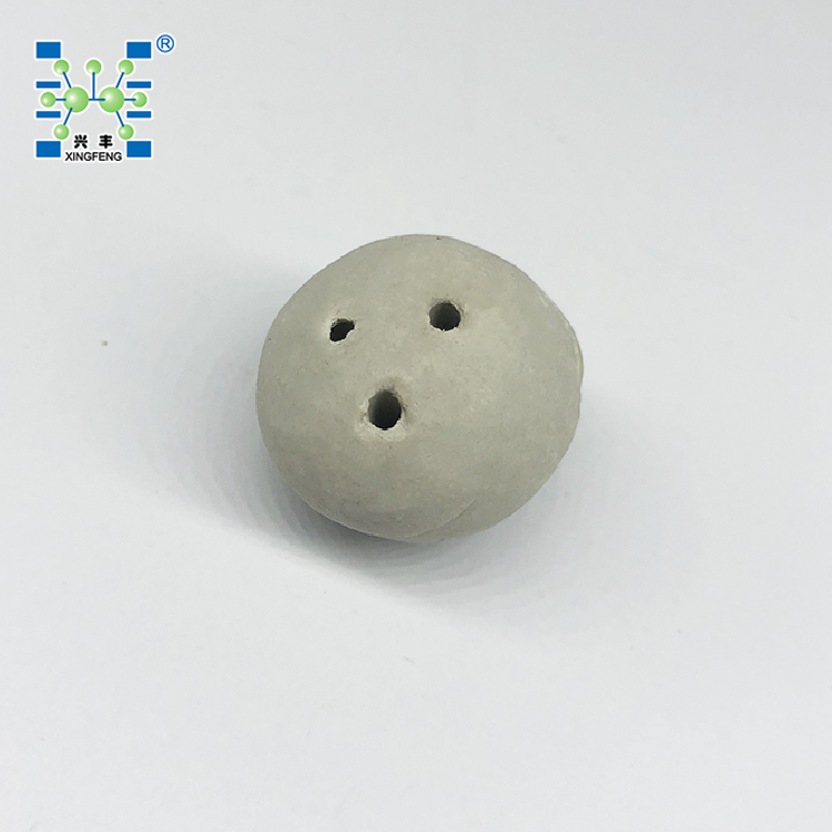 厂家供应 低中高铝多孔瓷球 五孔瓷球 三孔瓷球 填料瓷球25mm