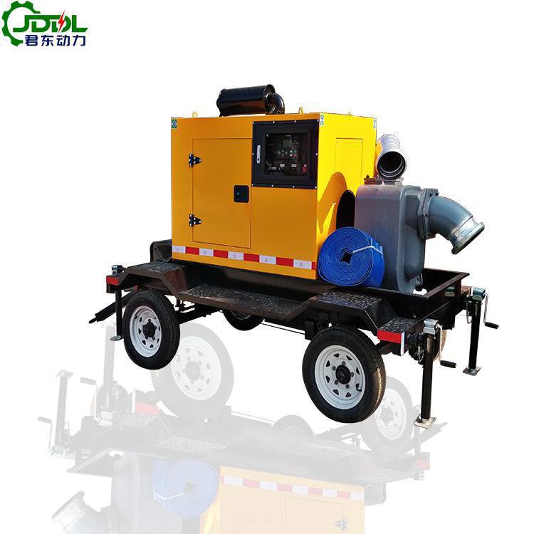 君东动力柴油机移动泵车 400立方自吸污水泥浆泵 城市防汛排污泵