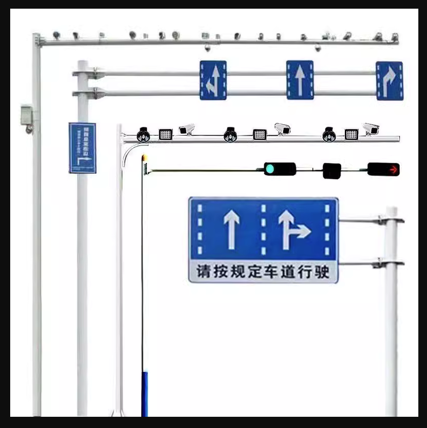 宁夏交通标志牌生产厂家 成都交通标志牌F型双悬臂杆