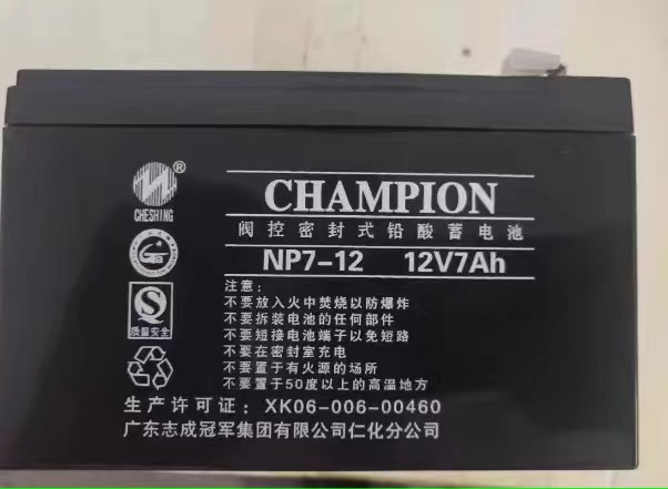 CHAMPION蓄电池NP7-12铅酸免维护12V7AH机房