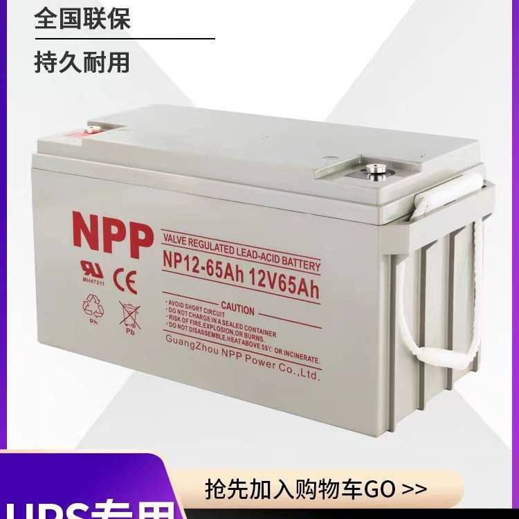耐普NP12-65AH 12V65AH 太阳能UPS电源直流屏 铅酸蓄电池