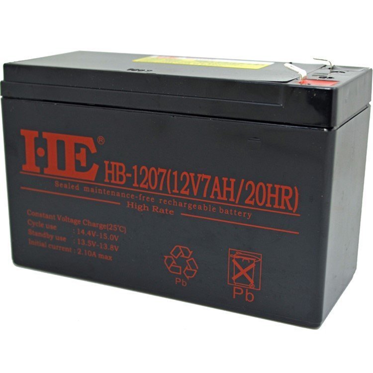 HE蓄电池 HB-1207 12V7AH UPS电池备用门禁应急灯