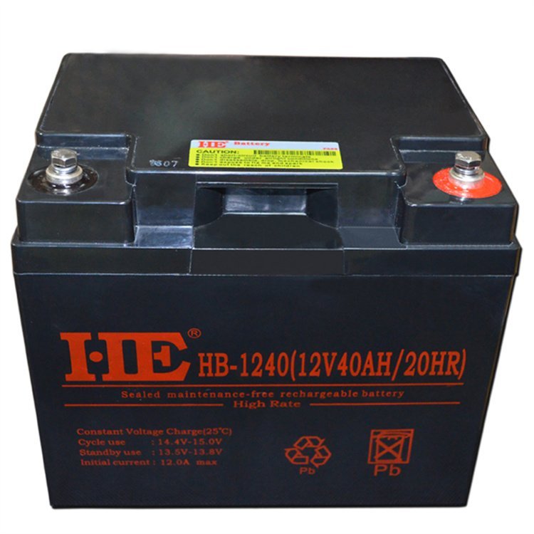 HE蓄电池 HB-1240 12V40AH蓄电池电瓶太阳能通讯消防