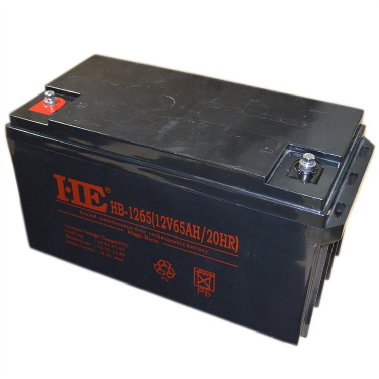 HE蓄电池 HB-1265 12V65AH铅酸免维护UPS太阳能直流屏