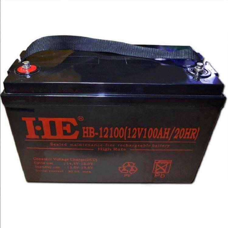 HE HB-12100蓄电池12V100AH电瓶铅酸免维护通讯太阳能