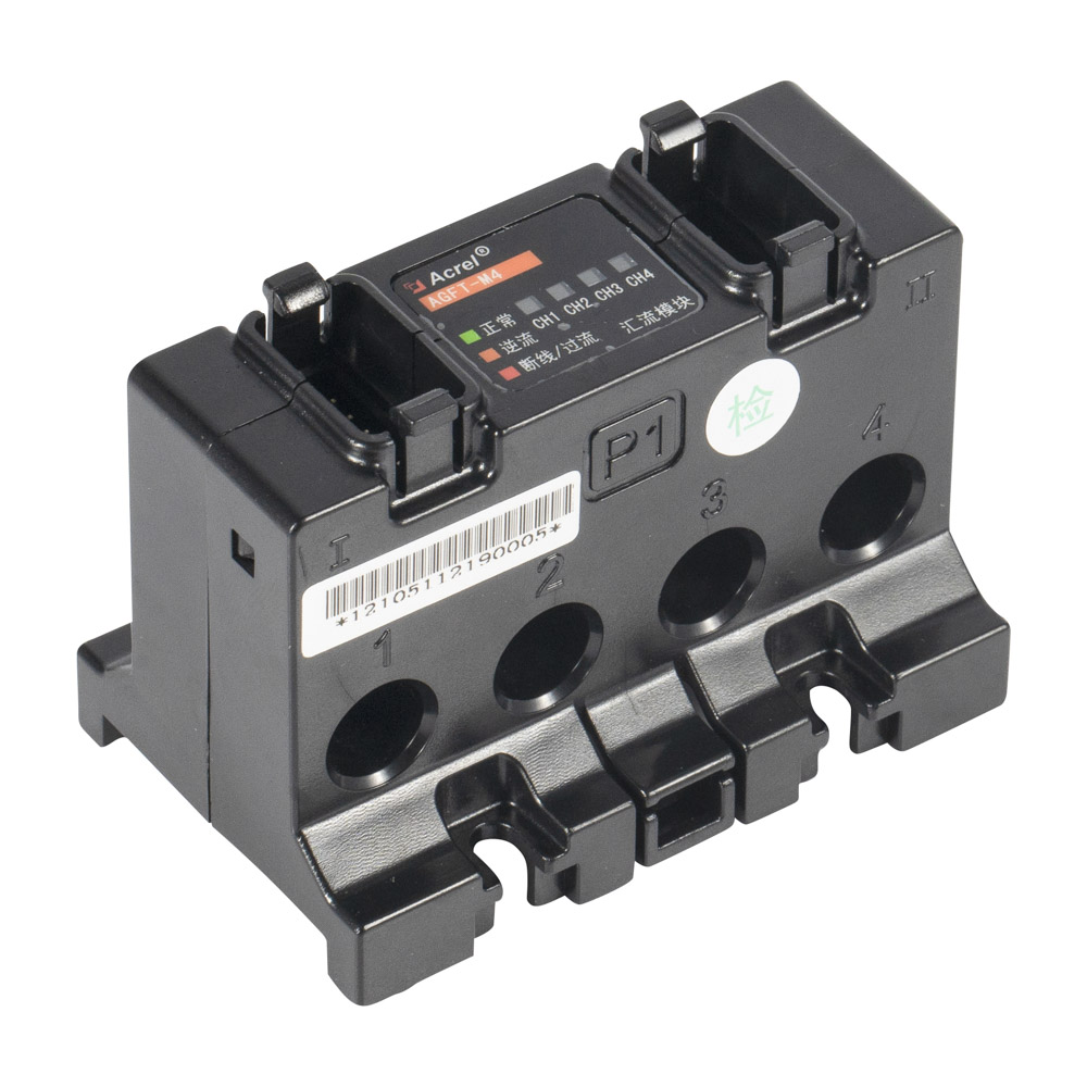 安科瑞AGF-M4T光伏汇流采集装置，应用于智能光伏汇流箱来监测光伏电池阵列中电池板的运行状态