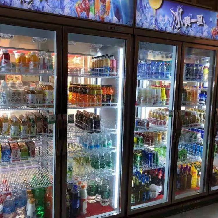 两门一体机饮料冷藏柜 高配置立式陈列柜 啤酒饮料水果保鲜展示冰箱