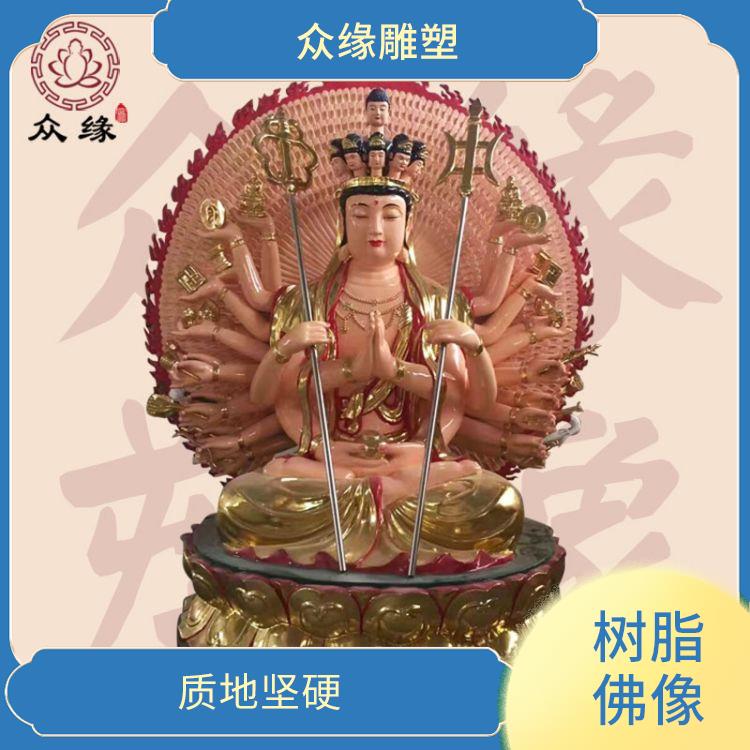 青海千手观音菩萨佛像 轻便 易于运输 需要经过多道工序制作