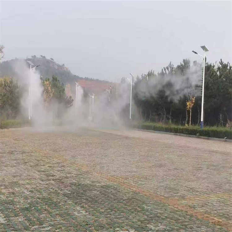 十堰公园景观造雾安装图片_高压雾森系统