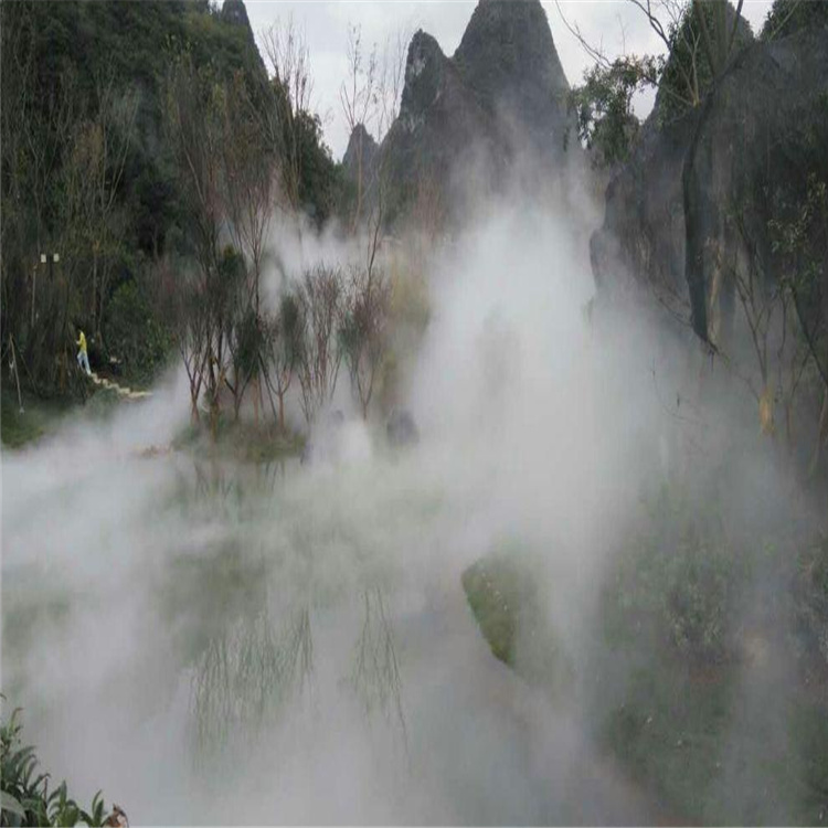 西双版纳假山喷雾造景上门安装 高压雾森系统