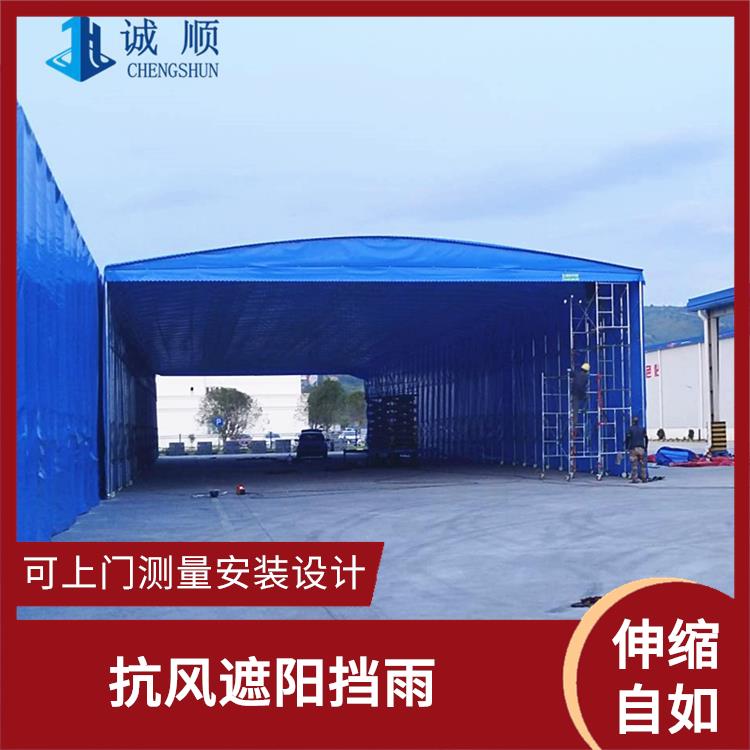 潍坊电动雨篷 电动推拉防雨篷 镀锌钢管加固耐用
