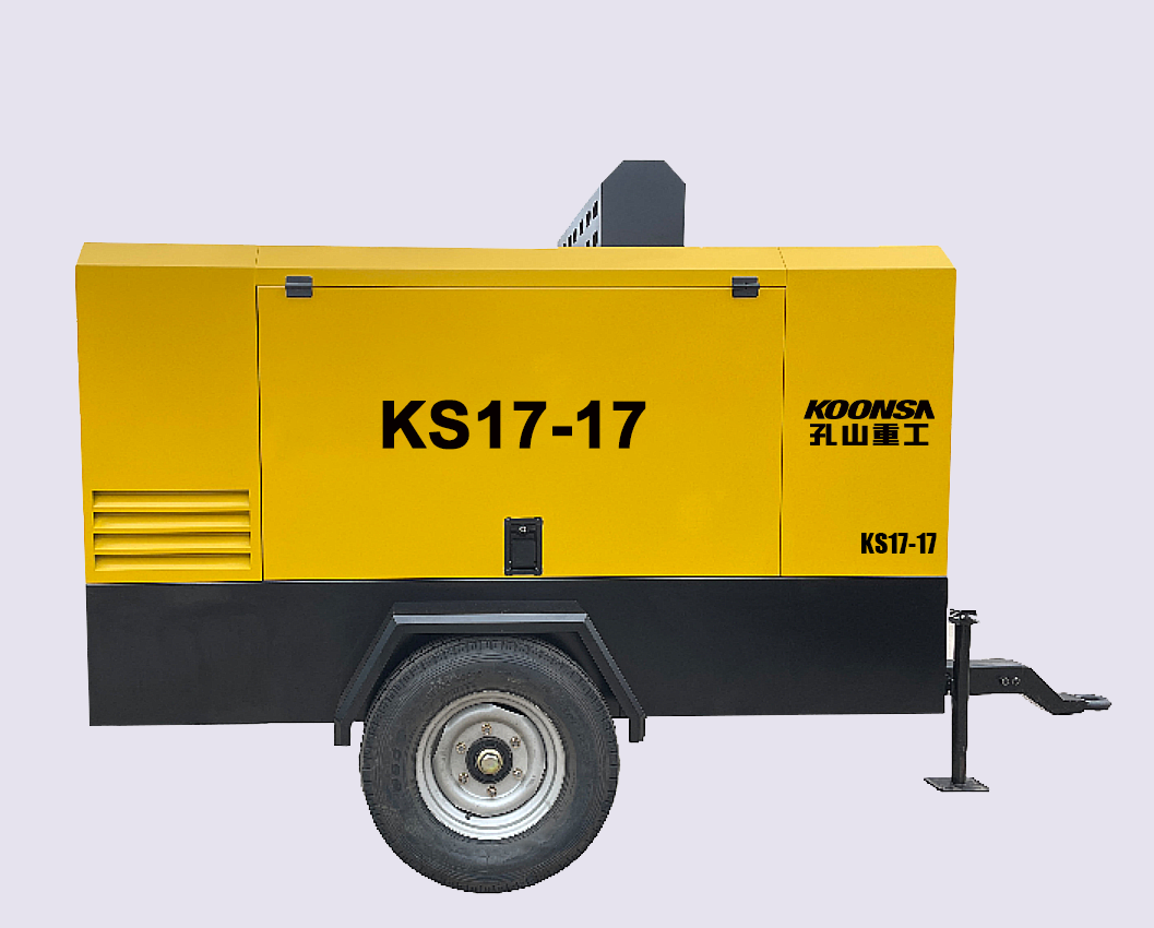 广西河池孔山重工KS17-17移动式双杆压缩螺杆空压机